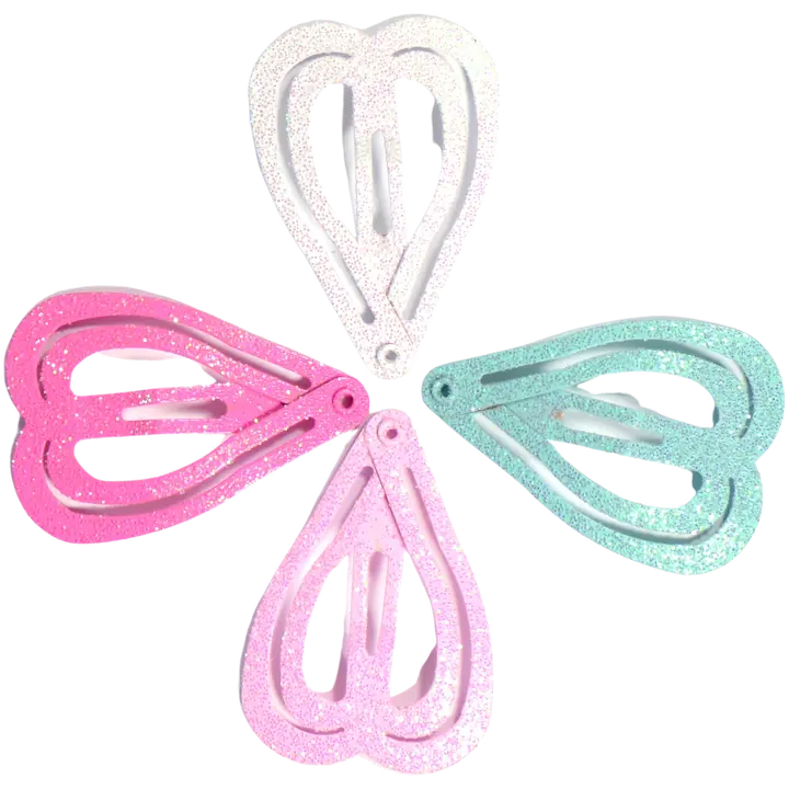 Ibero juukseklamber süda 4 tk lastele