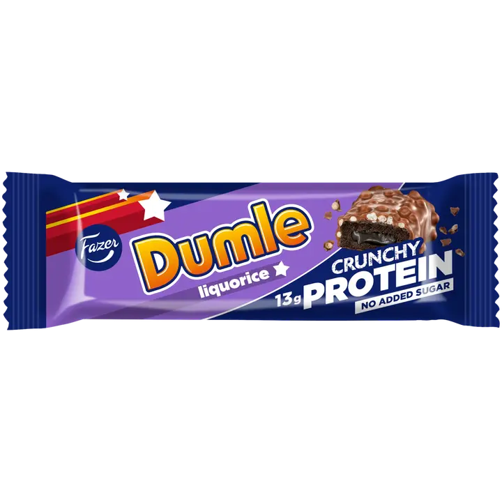 Fazer Dumle Crunchy Lakritsi Protein patukka 45g