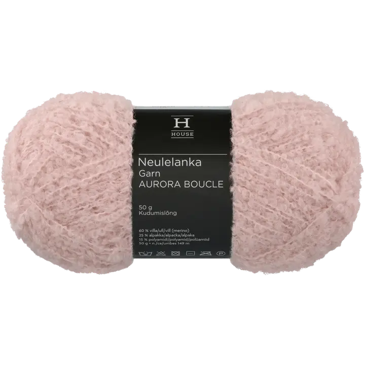 House lanka Aurora boucle 50 g powder pink