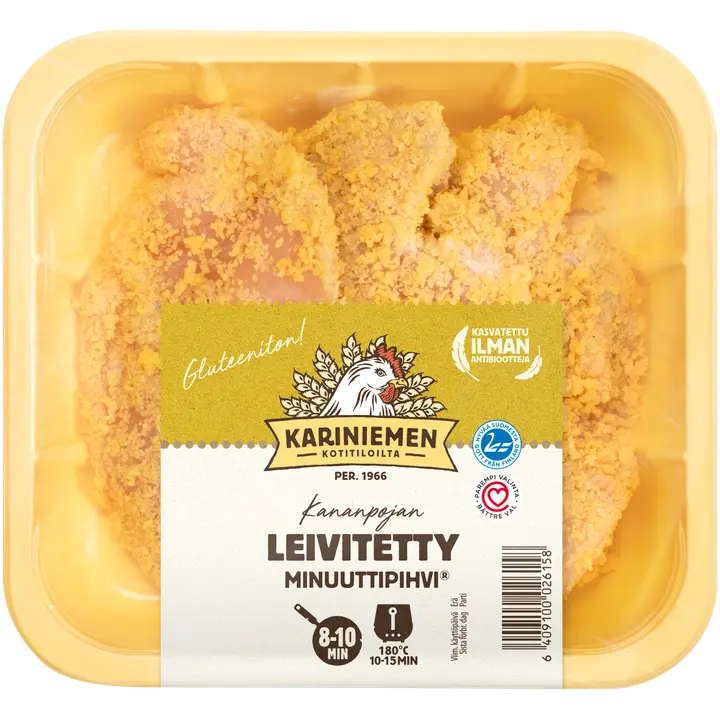 Kariniemen Kananpojan Minuuttipihvi® leivitetty 320 g