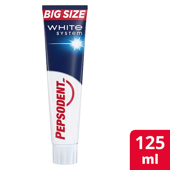 Pepsodent White System Hammastahna Poistaa värjäymiä 125 ml