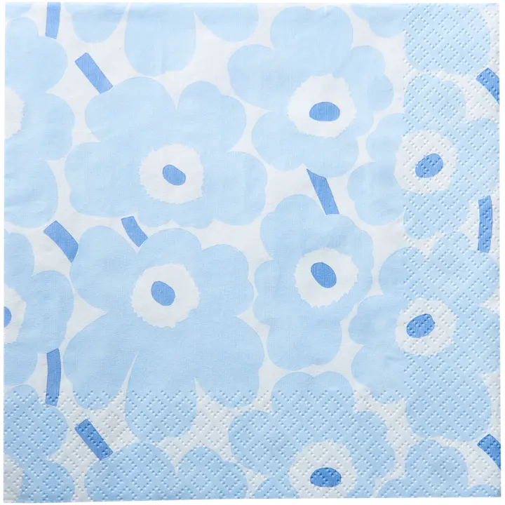 Marimekko Mini Unikko vaaleansininen lautasliina 20kpl/24cm