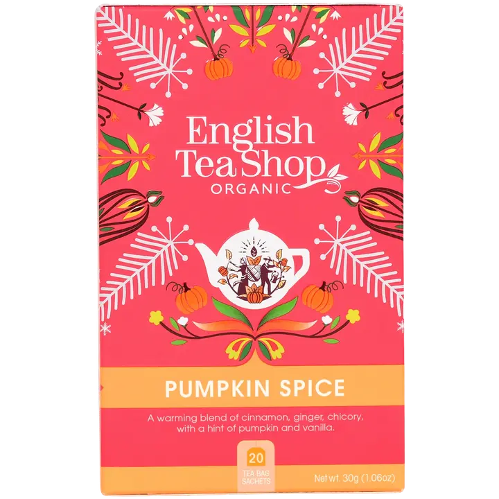 English Tea Shop Luomu Hauduke Pumpkin Spice, kofeiiniton 20 pss 30g