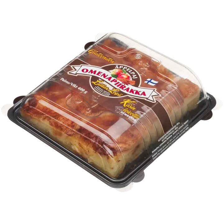 Laitilan Leipä Gluteeniton Omenapiirakka 400 g Laktoositon, Maidoton, jossa reilusti omenaa