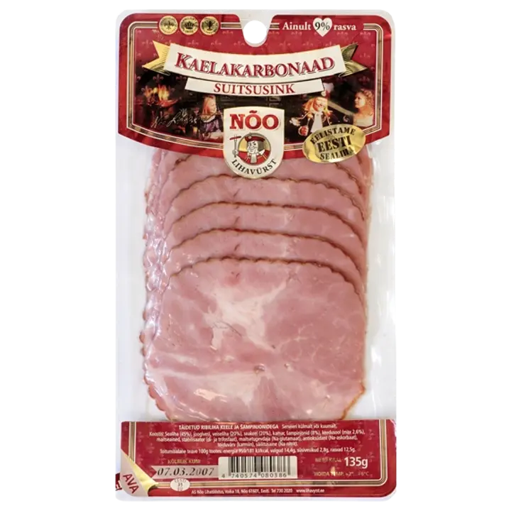 Nõo Kaelakarbonaad Suitsusink 135 G