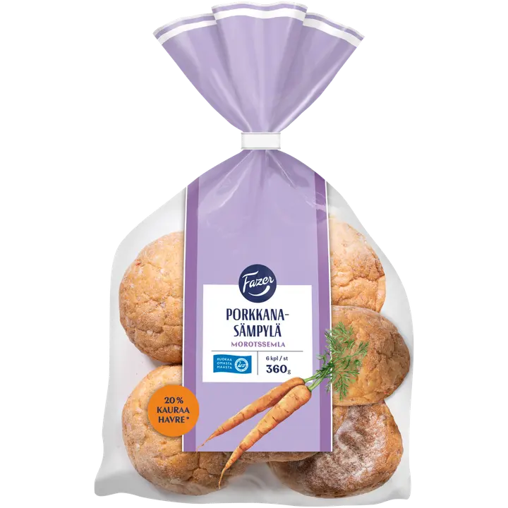 Fazer Porkkanasämpylä 6kpl 360g