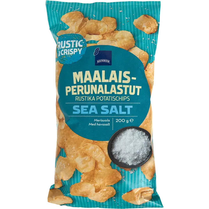 Rainbow maalaisperunalastut merisuola 200 g