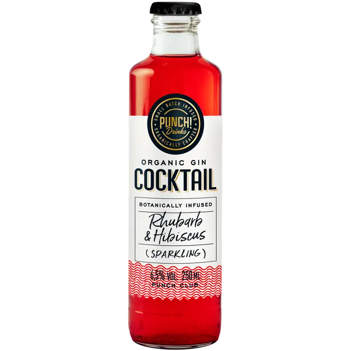 Punch! öko gini kokteil rabarber ja hibisk  muu alkohoolne jook 6,5%, 250 ml