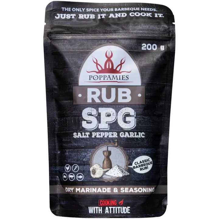 Poppamies Rub SPG salt-pepper-garlic mausteseos 200g
