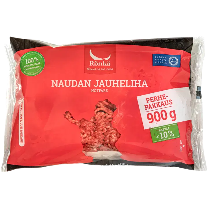 Rönkä Naudan jauheliha 10% 900g