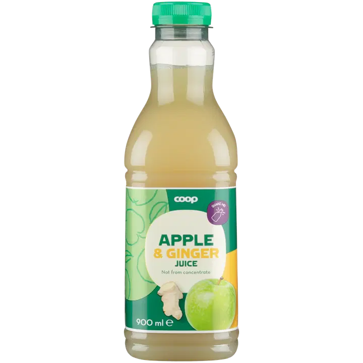Coop äppel- och ingefärsjuice 900 ml