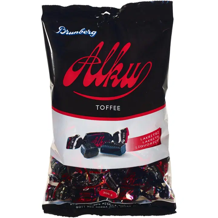 Brunberg Lakritsi Alkutoffee Lakritsitoffeekaramelli 300g