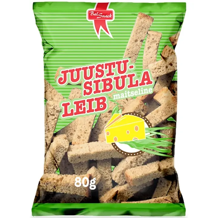 Balsnack juustu-sibulamaitselised leivad 80 g