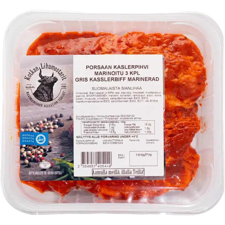 Kotkan lihamestarit Porsaan kaslerpihvi marinoitu 0,7 kg