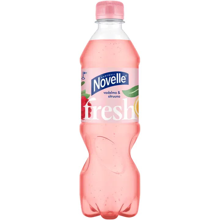 Hartwall Novelle Fresh Vadelma-Sitruuna kivennäisvesi 0,5 l