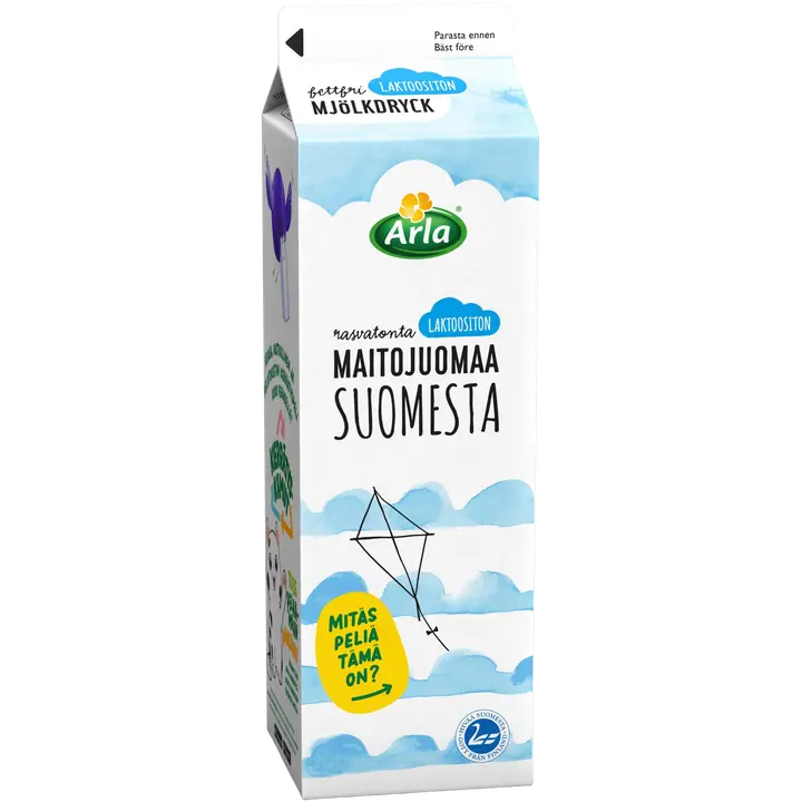Arla Laktoositon rasvaton maitojuoma 1 L Suomi ESL