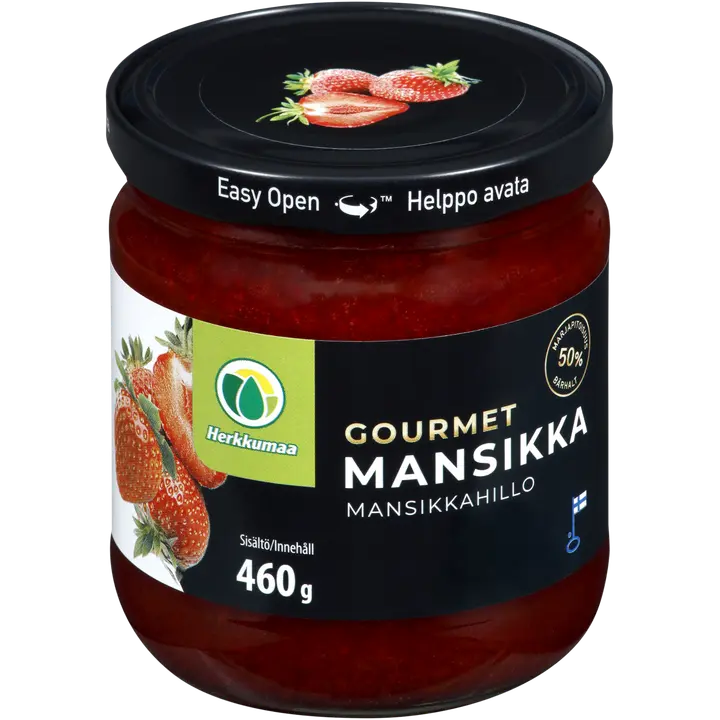 Herkkumaa Gourmet mansikkahillo 460 g