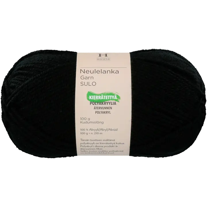 House neulelanka akryyli Sulo 100 g Black 217