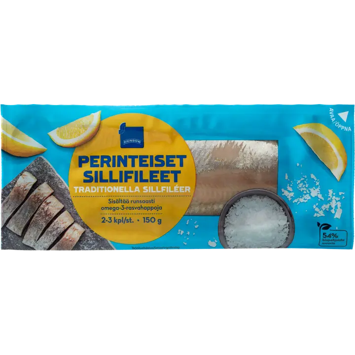 Rainbow Perinteiset sillifileet vakuumi 150g, 2-3kpl