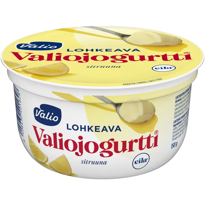 Valiojogurtti® lohkeava jogurtti sitruuna laktoositon 150 g