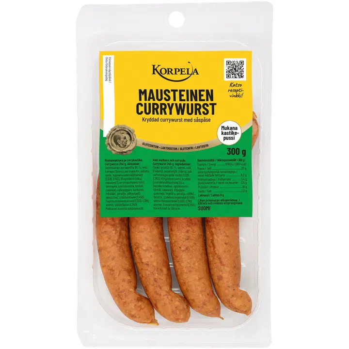 Korpela Mausteinen currywurst 300 g