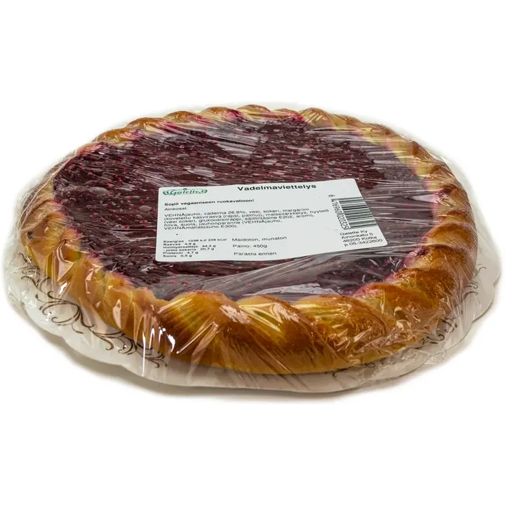 Galette 450g Vadelmaviettelys iso marjapiirakka