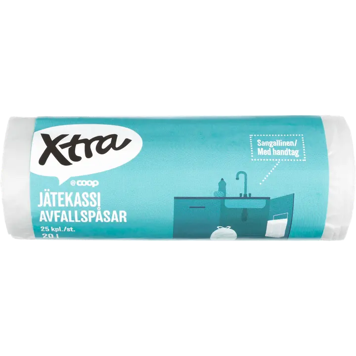 Xtra jätekassi 20 l 25 kpl