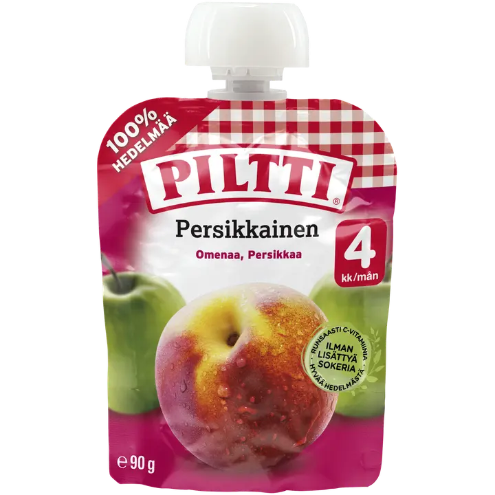 Piltti 90g Persikkainen Omena-persikkasose 4kk annospussi