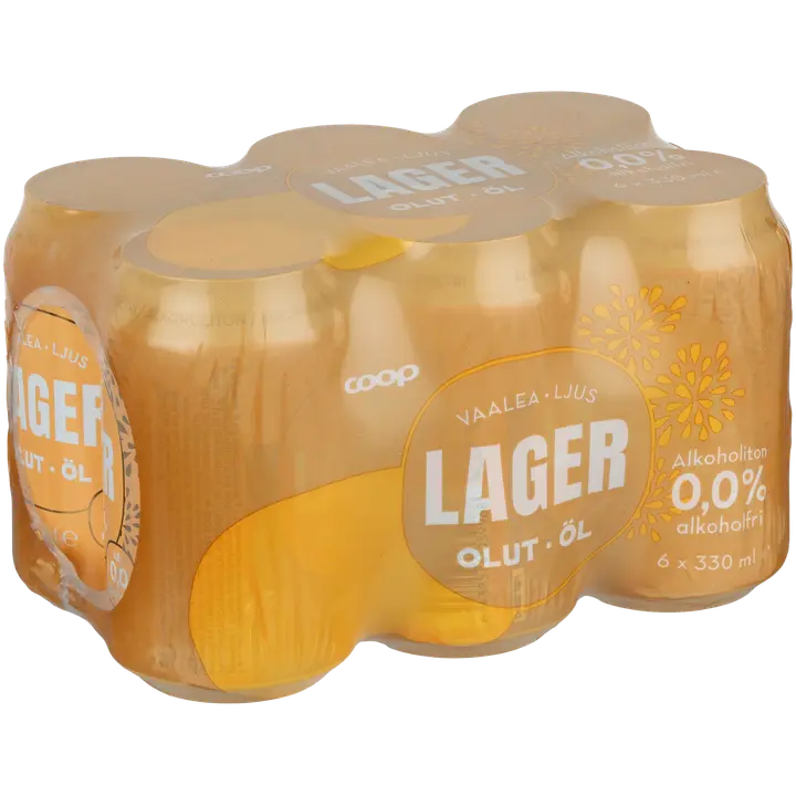Coop alkoholiton lager 0,0% olut 6x0,33l tlk