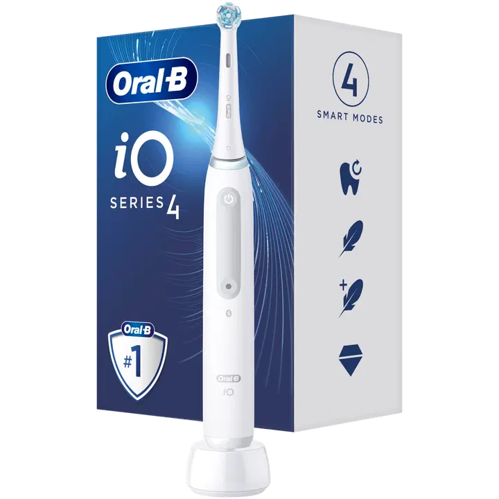 Oral-B iO 4 White -Sähköhammasharja Braun-tekniikalla
