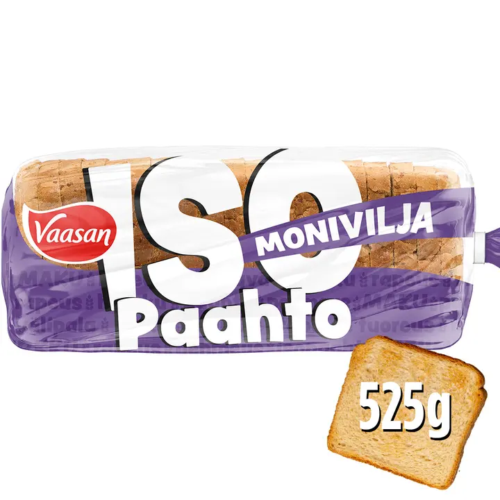 Vaasan ISOpaahto Monivilja 525g paahtoleipä