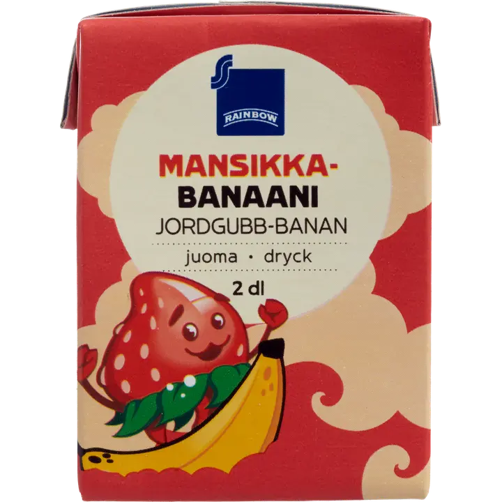 Rainbow maasika-banaani jook kontsentraadist 200ml