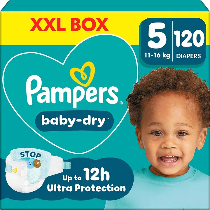 Pampers Baby Dry teipmähkmed S5, 11-16kg, 120 tk
