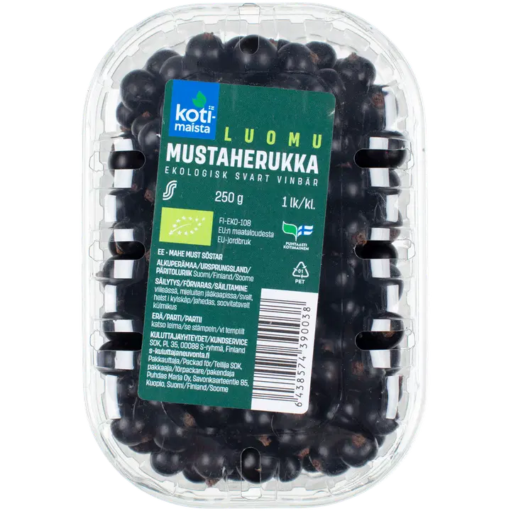 Kotimaista mustaherukka 250g luomu