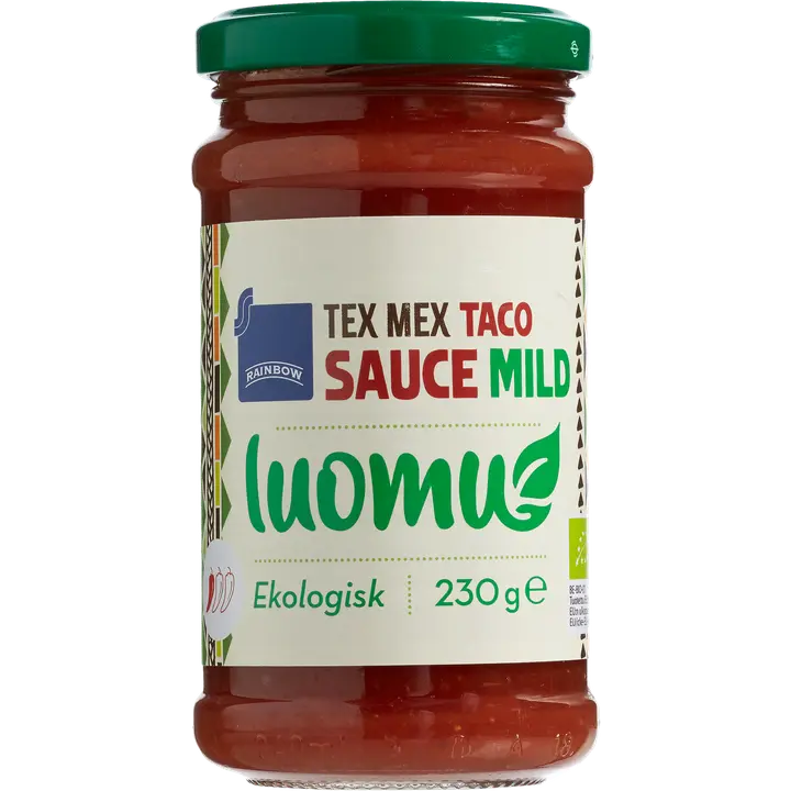 Rainbow 230g tacokastike mild luomu