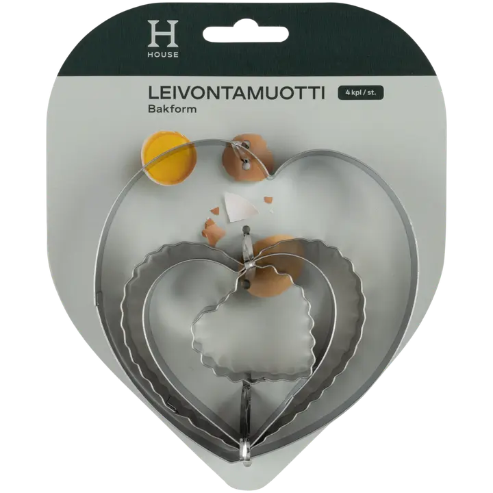 House leivontamuottisetti Sydän 4 kpl