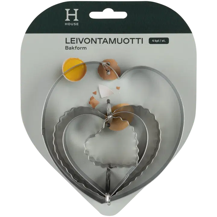 House leivontamuottisetti Sydän 4 kpl