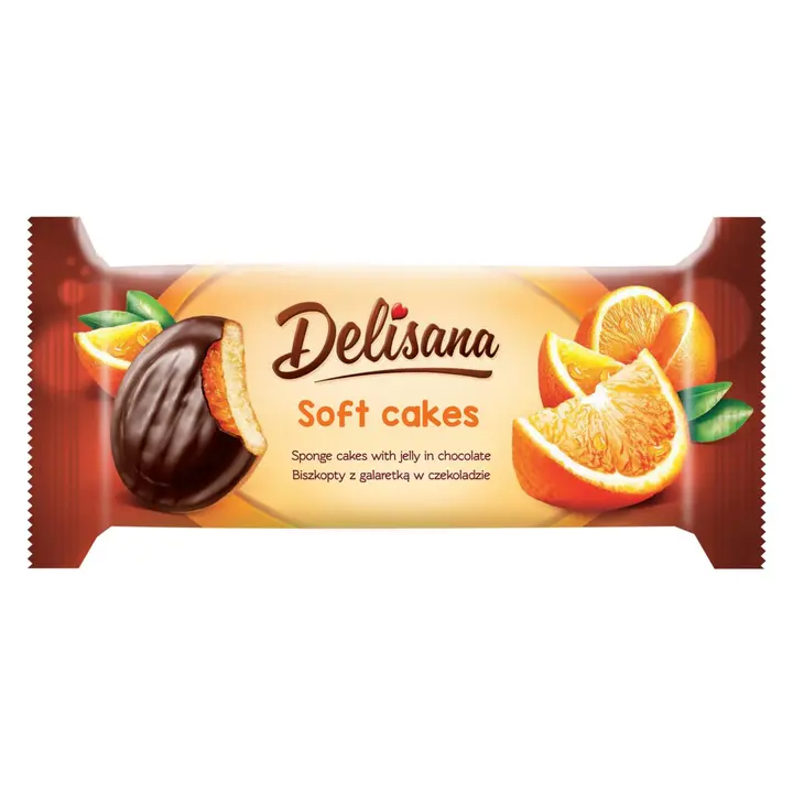 Delisana Soft Cakes pehmeä leivoskeksi appelsiini 135g