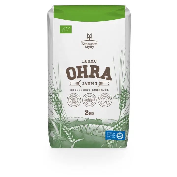 Kinnusen Mylly 2kg Luomuohrajauho