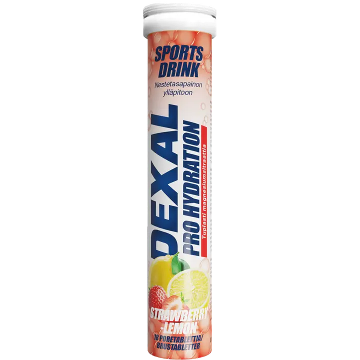 Dexal Pro Hydration mansikka-sitrus+magnesiumsitraatti poretabletti 18kpl ravintolisä