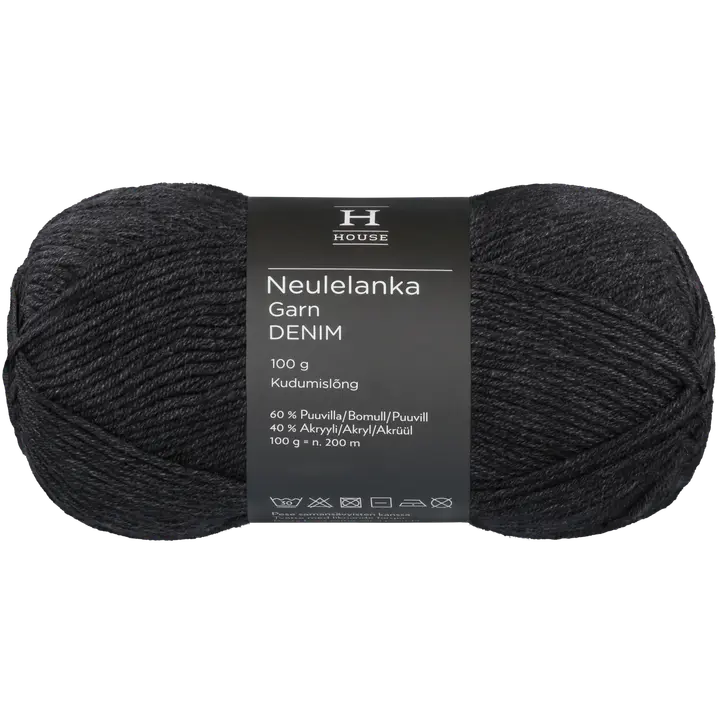 House lanka puuvillasekoite Denim 100 g Black 217