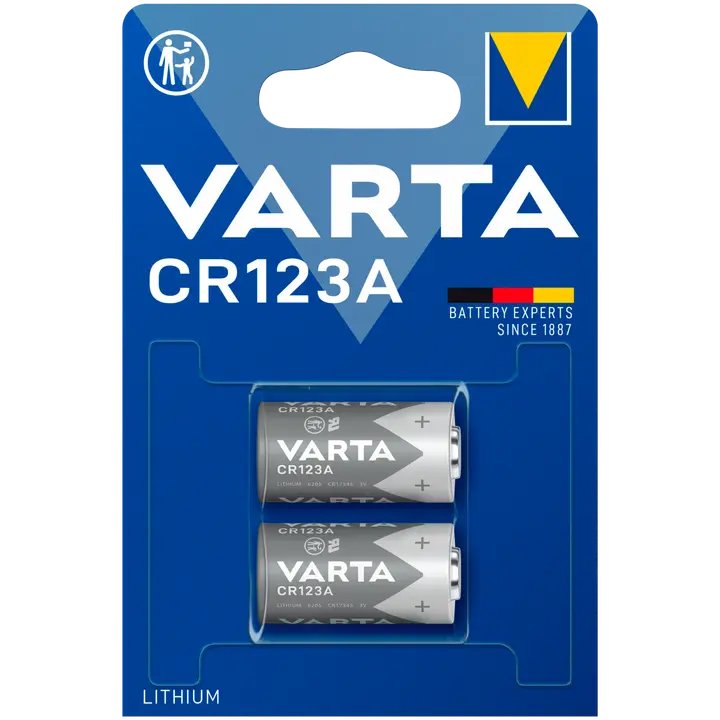 Varta liitiumpatarei CR123A 2 tk
