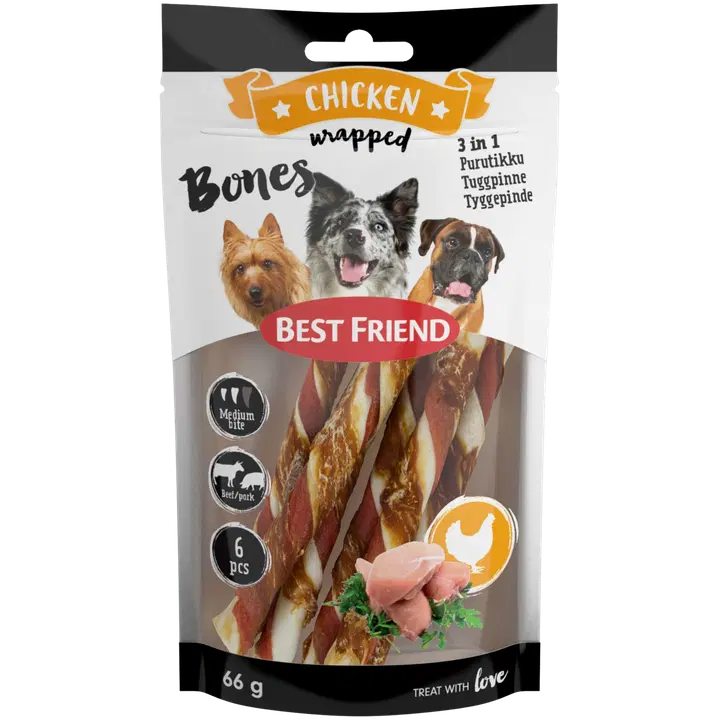 Best Friend Bones 3in1 nauta-possu-kanatikku 66g