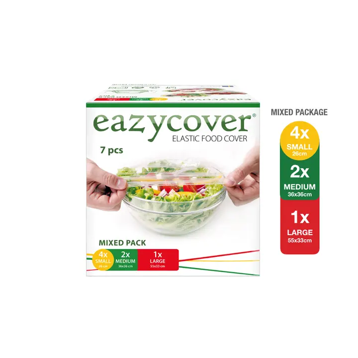 Eazycover™ Mix 7p (4S+2M+1L) - Kelmuhuppu - Pitää ruoan tuoreena pidempään