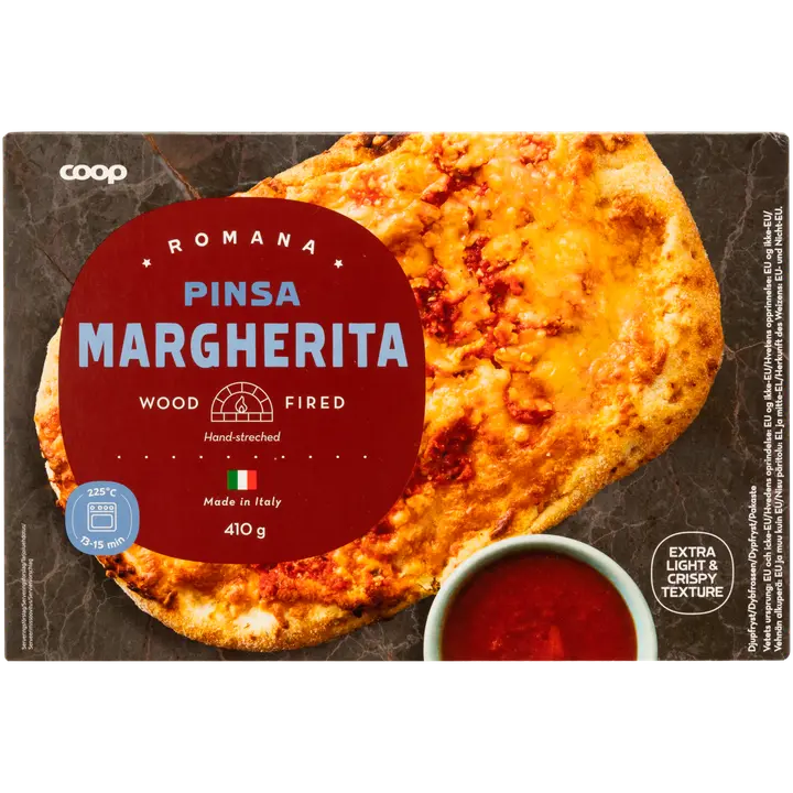Coop Pinsa Margherita 410 g pakaste