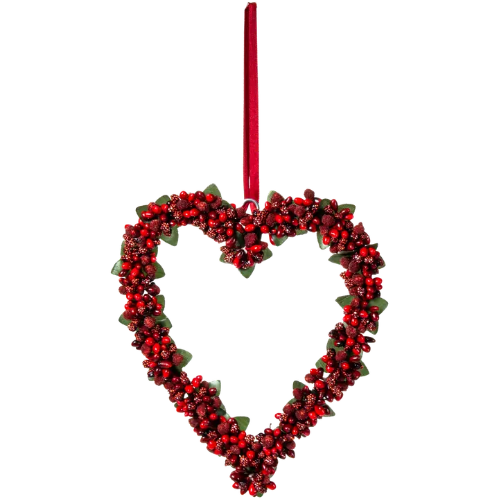 Pärg süda marjadega 20x17 cm