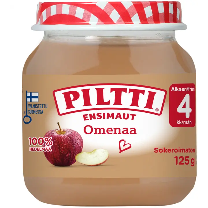 Piltti Ensimaut 125g Omenaa hedelmäsose 4kk