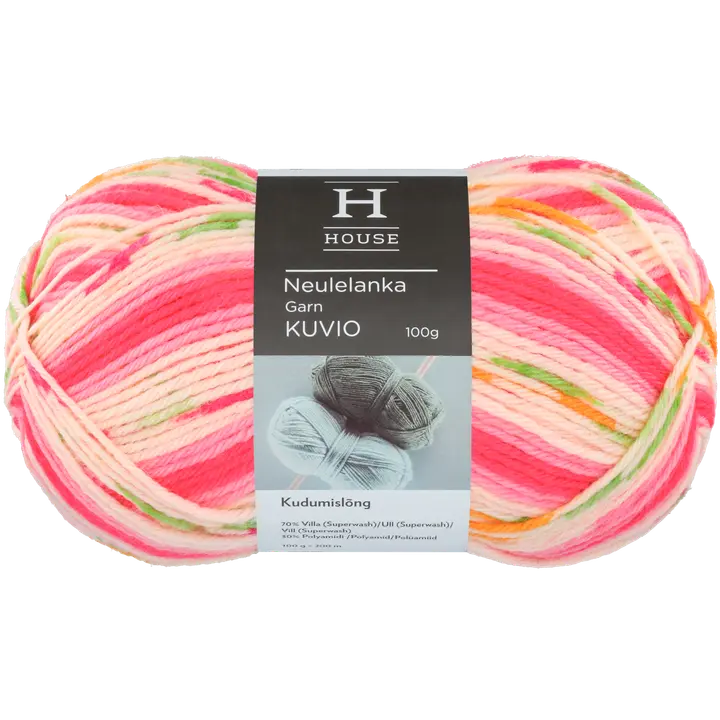 House lanka villasekoite Kuvio 100 g Pink/white/lt.green 81062