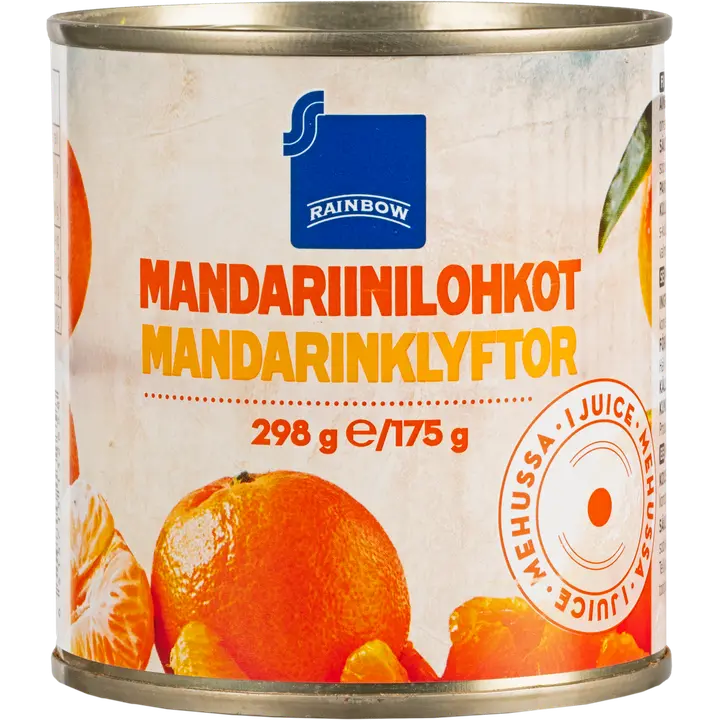 Rainbow mandariinilohkot mehussa 312/175 g
