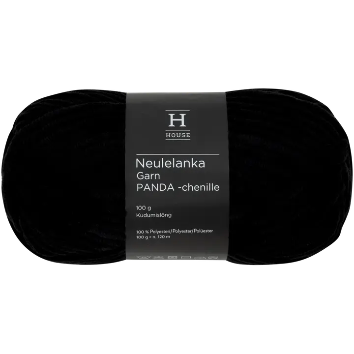 House Panda chenille-lanka 100g black